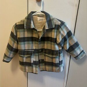 Zara pea coat Sherpa lined toddler boys size 3-4